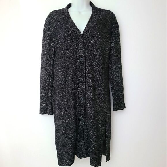 Joe Fresh Black Long Knit Cardigan Sz S - Picture 1 of 6